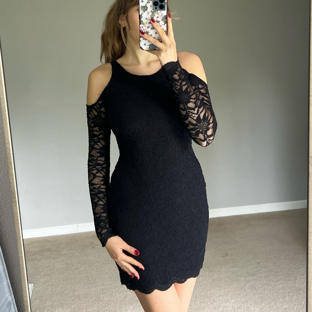 Black lace dress